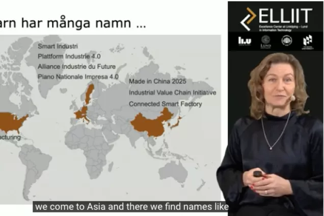Screenshot. Charlotte Johansson presenting.