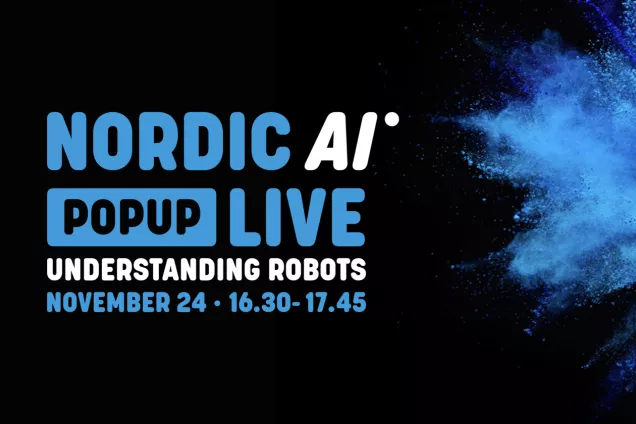 Shape text. Nordic AI Popup Live Understanding Robots
