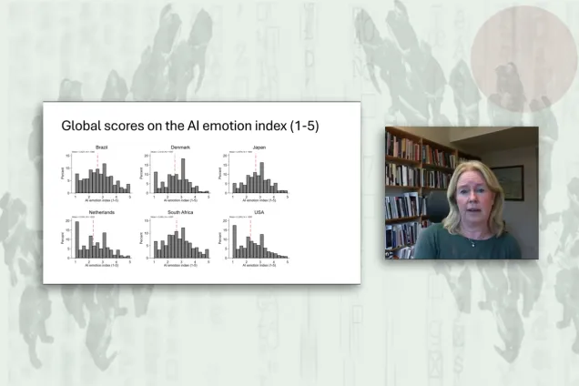 Illustration. Kari Steen-Johnsen present "Concern and Enthusiasm for AI Across the Globe – The Role of Trust".
