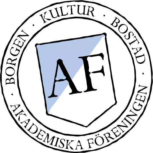 Akademiska Föreningen (AF) logo. Illustration. 